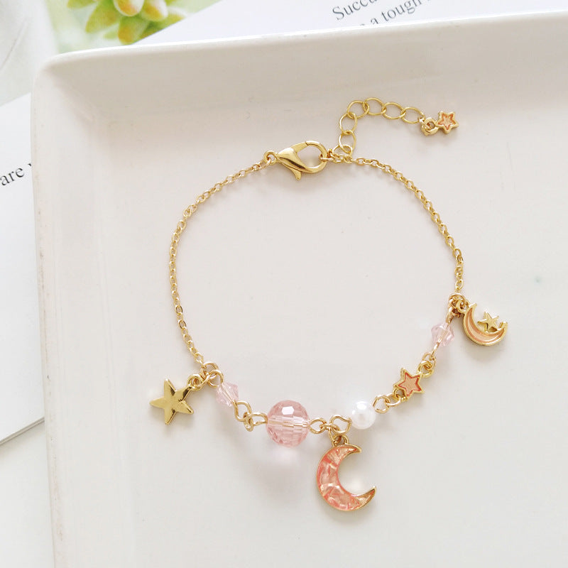 Pulsera De Aleación De Perlas Estrella Luna al por mayor